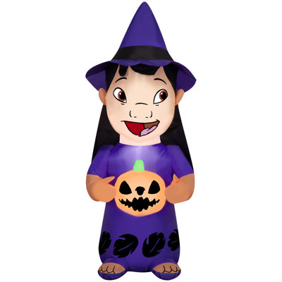 Airblown Lilo with  Witch Hat and Pumpkin Disney
