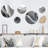 White Black Contemplative Abstraction - Modern Waves Metal Wall Décor