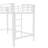 Twin XL Size Sturdy Metal Loft Bed with Guardrails, Easy Climbing Ladder & Storage Space for Kids, White-370646380