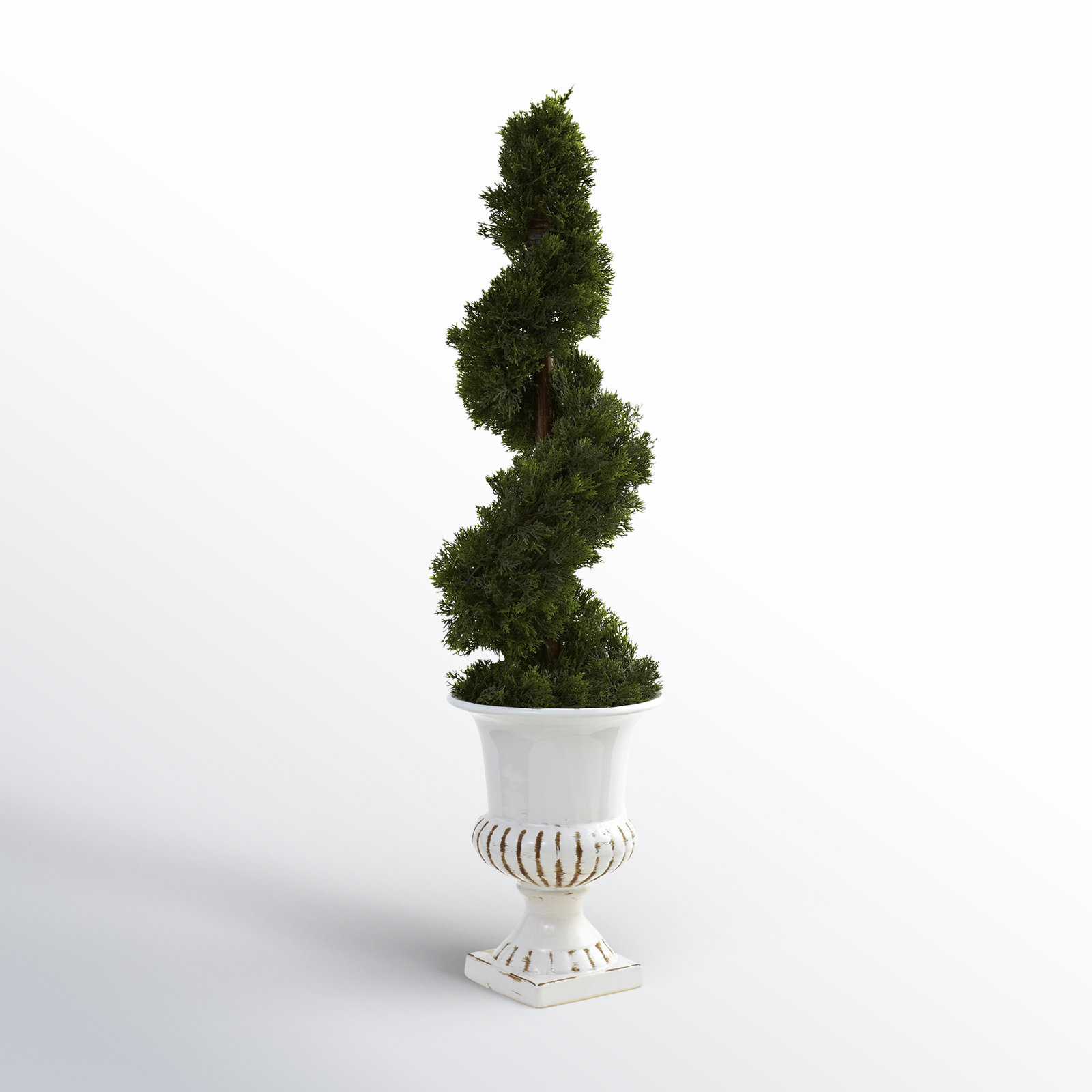 31'' Faux Cedar Topiary in Ceramic Urn