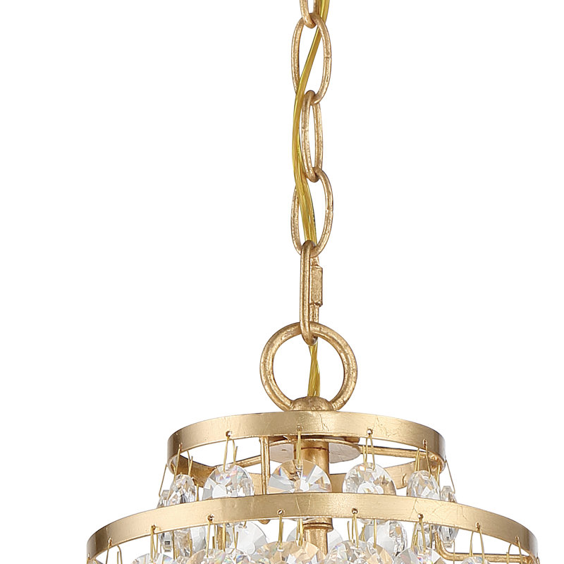 Mardis Dimmable Cylinder Chandelier, Gold