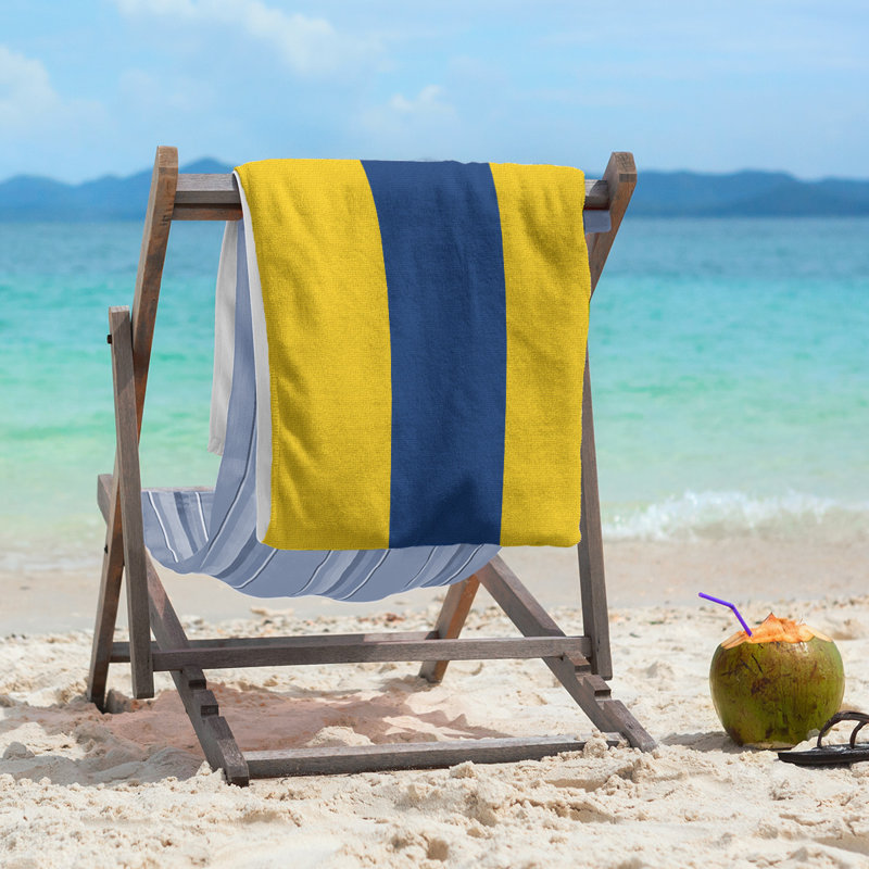 Beach Towel, Yellow/Blue