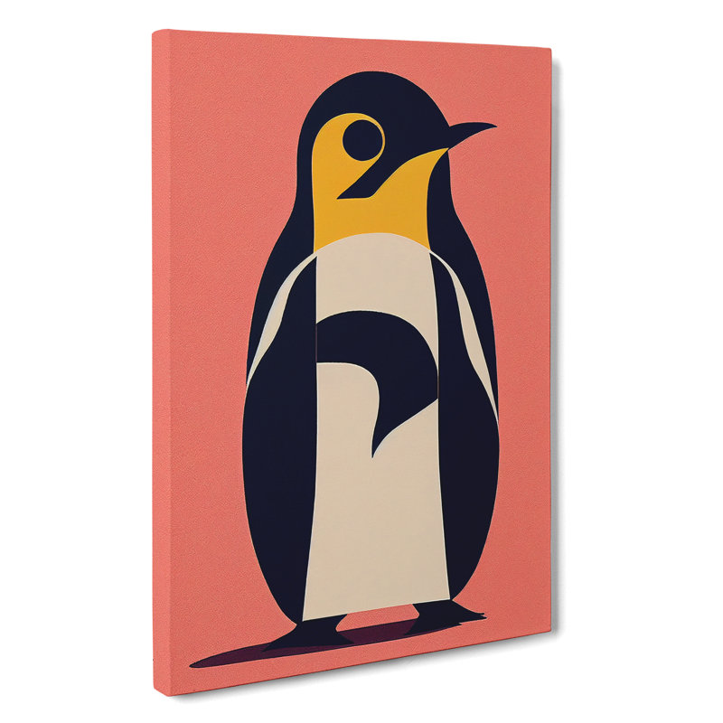 Penguin Abstract No.5 - Wall Art, Wrapped Canvas, 60cm H x 40cm W, No Matte