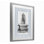 Antique Bath Blue Stripes, reproduction encadrée sous verre, design avec lettres et doublure