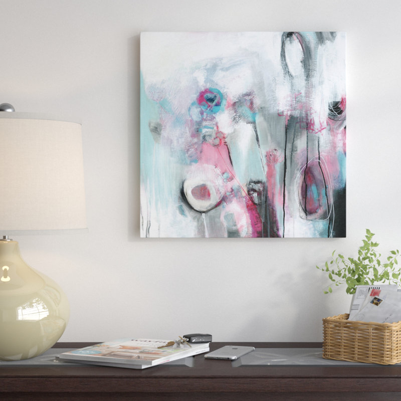 Reproduction d'art sur toile tendue, H 26 po x l 26 po x P 1,5 po, Toile avec cadre noir, Pas de tapis