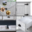 Console de rangement en bois avec 2 tiroirs, armoires et tablette inférieure-449851152