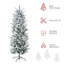 Grand arbre de Noël artificiel enneigé 6 pi avec 477 branches de neige, ouverture automatique, base en acier