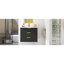 Meuble-lavabo moderne flottant avec lavabo, armoire en MDF noir, conception peu encombrante