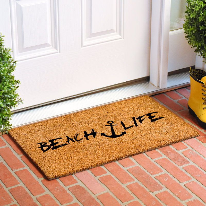 Tapis d'entrée et d'extérieur antidérapant Canup Beach Life Anchor, L 17 po x L 29 po