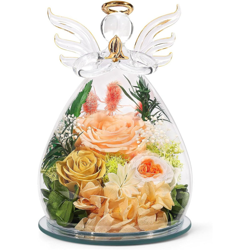 Dôme lumineux ange rose
