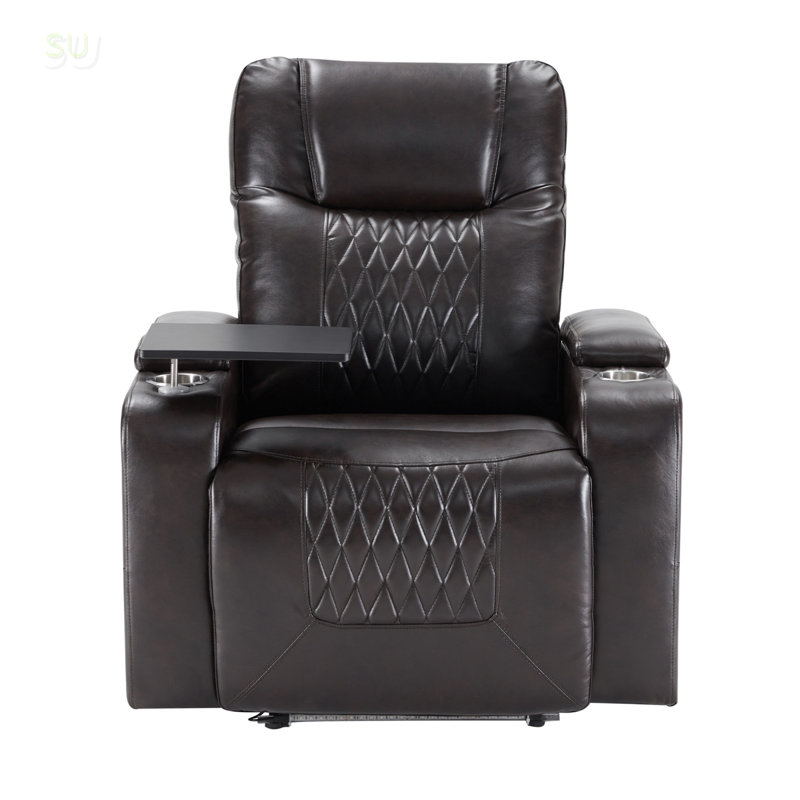 Power Recliner With USB Charging, Swivel Tray, And Arm Storage For Ultimate Comfort And Convenience, Recliner, Black