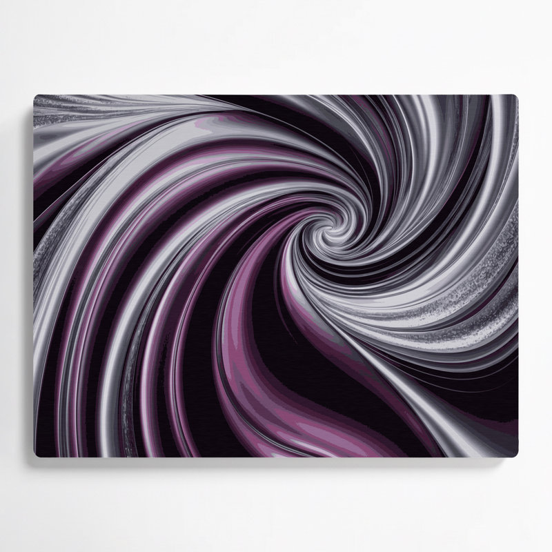 Gradient Abstract 64 Purple Metal Wall Art, 16" H x 20" W