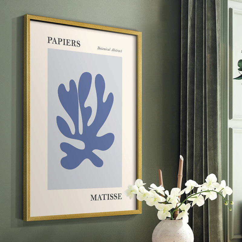 Matisse CCLXXIV Framed Print - Solid Wood, Gold, 10" H x 8" W