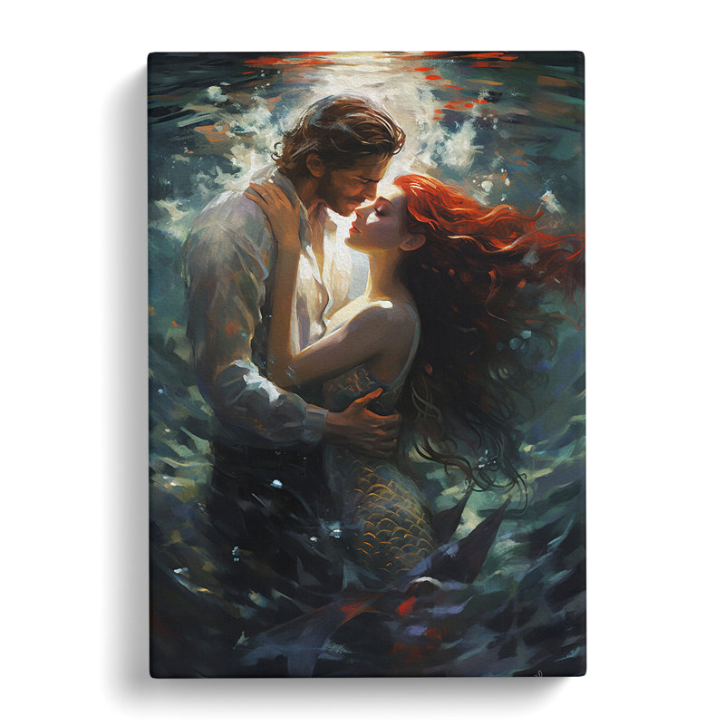 Mermaid Romanticism - Print, 60cm H x 40cm W x 3cm D