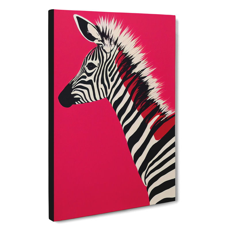 Young Zebra - Wrapped Canvas, 76cm H x 50cm W x 3cm D