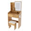 Coiffeuse moderne avec éclairage à DEL réglable à 3 niveaux, prise de courant et tabouret - compacte pour la chambre à coucher, bureau de rangement intelligent avec éclairage idéal
