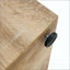 Table basse carrée en panneau de fibres à densité moyenne avec texture de bois naturel, aucun assemblage requis
