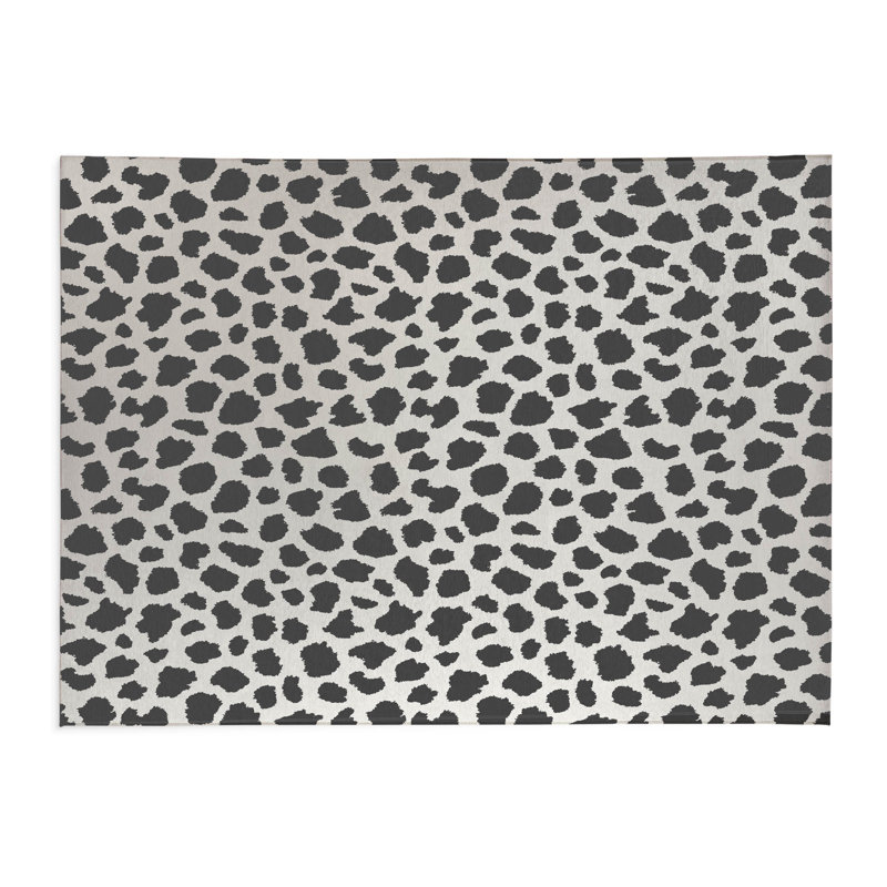 Tapis d'activité Animal Splat, Rectangle 2 pi x 3 pi, Ivoire / gris anthracite