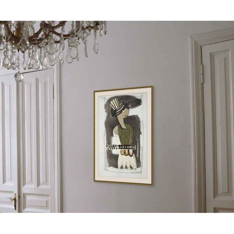 Romantic Figures 2 Framed Acrylic Painting Print, 19.75" H x 14.75" W