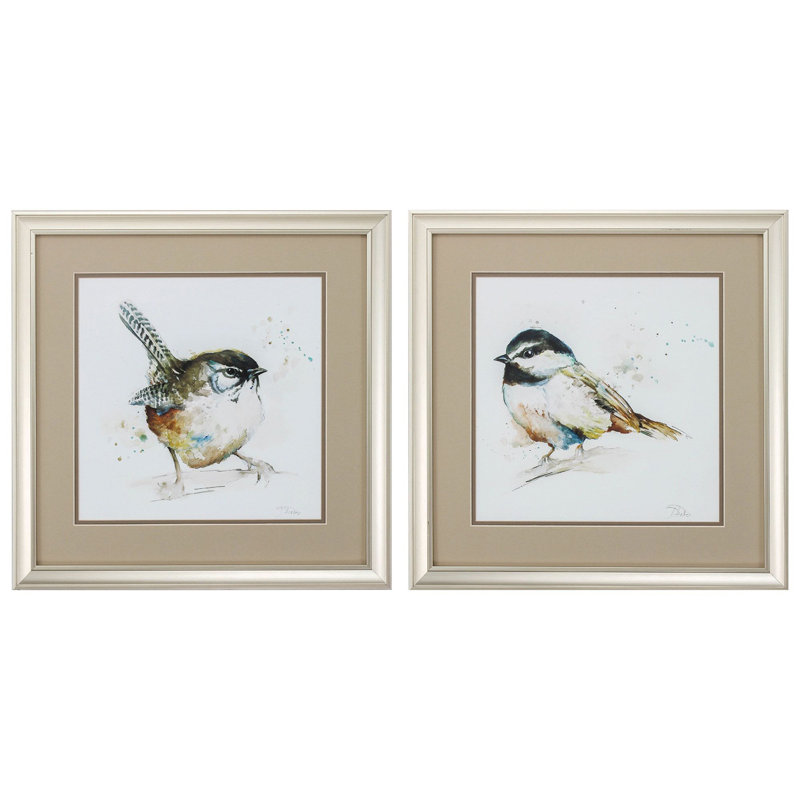 « aquarelle mountain », ensemble de 2 reproductions d’art encadrées