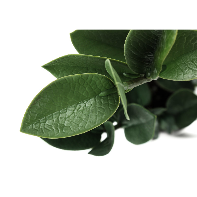 Plante artificielle d'intérieur 20 po avec verdure en pot de ciment gris pour décoration d'intérieur, plante haute, feuilles