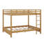 Grand lit superposé en bois avec échelle, cadre de lit plateforme en bois massif pour enfants adolescents-897210898