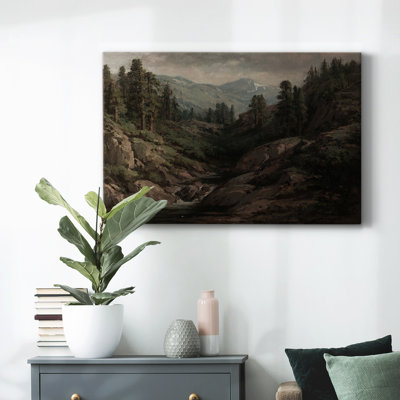 Paysage rétro-CDLxxxxi encadré sur toile