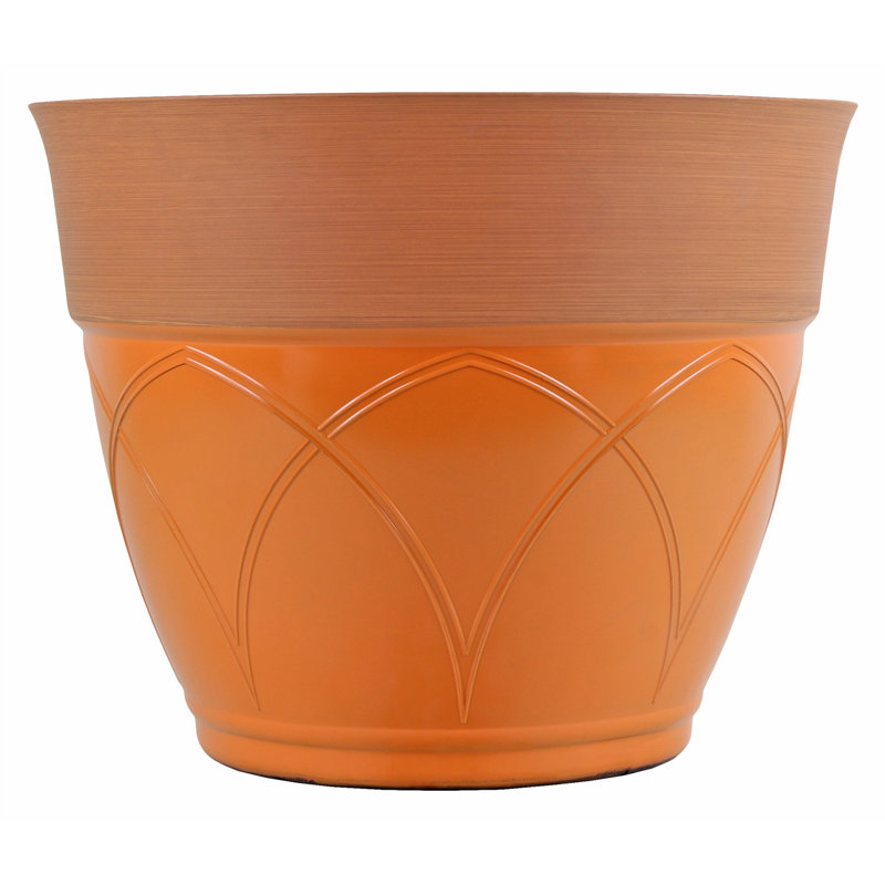 Cachepot, Terracotta/Orange, 12" H x 15" W x 15" D