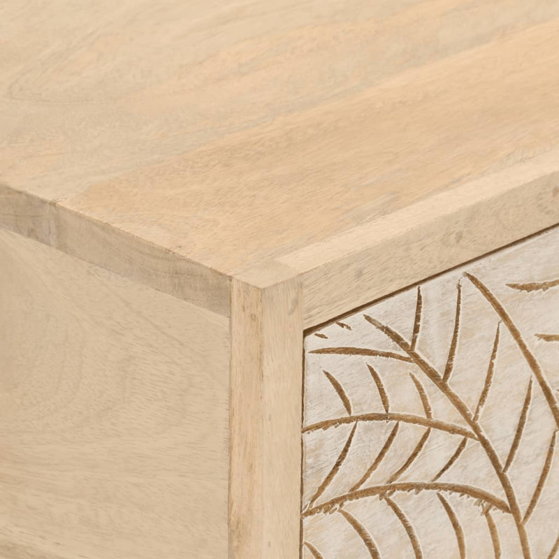 Krystal 90cm Solid Wood Top Console Table