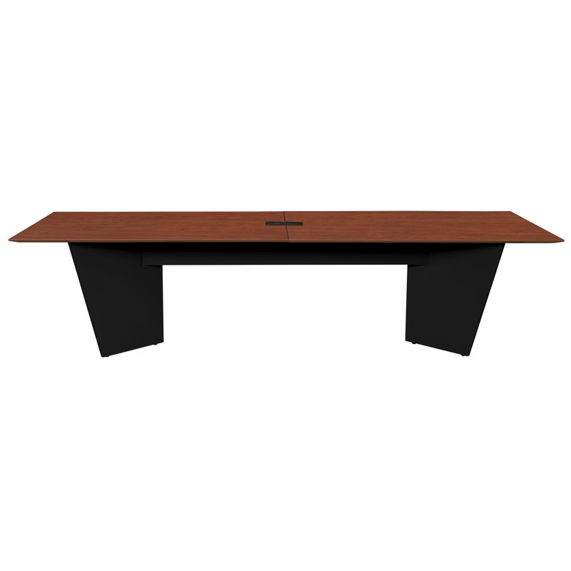 Table de conférence Array avec œillets de puissance, H 29 po x L 120 po x l 48 po, Cerise / noir