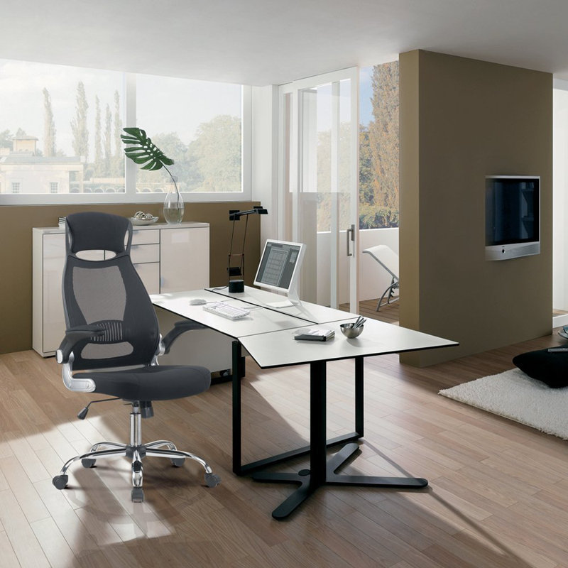Neapolis Mesh Office Chair with Headrest, Black
