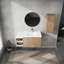 Meuble-lavabo mural modulaire de 42 po avec lavabo, armoire latérale et portes à fermeture douce 42 po