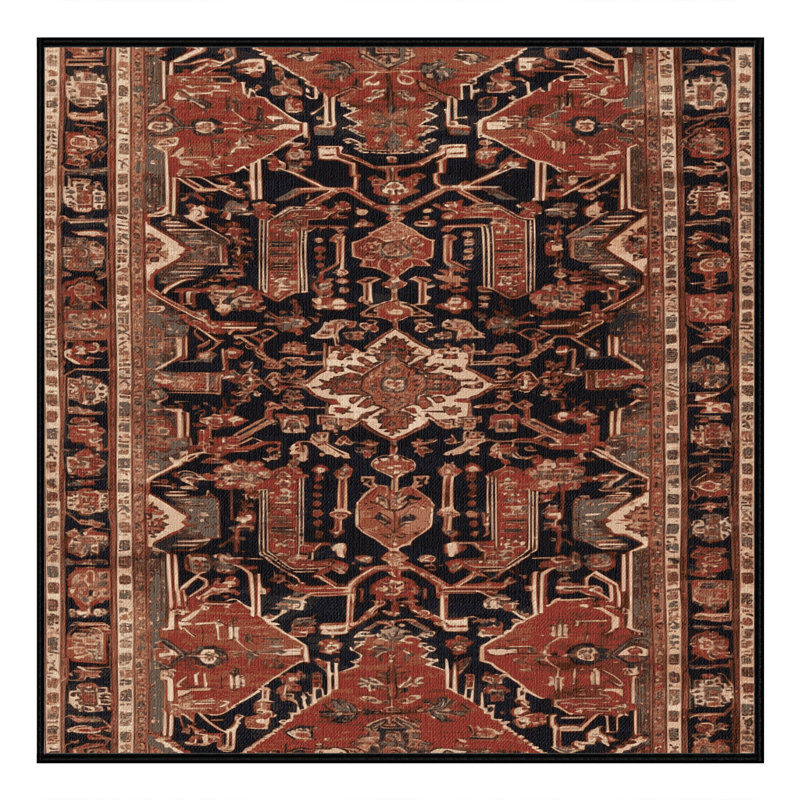 Tapis brun lavable à la machine, Carré 6 pi