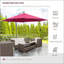 Parasol de patio décalé avec base, conception en porte-à-faux pour une utilisation optimale de l'ombre et de l'espace, auvent durable et résistant aux rayons UV