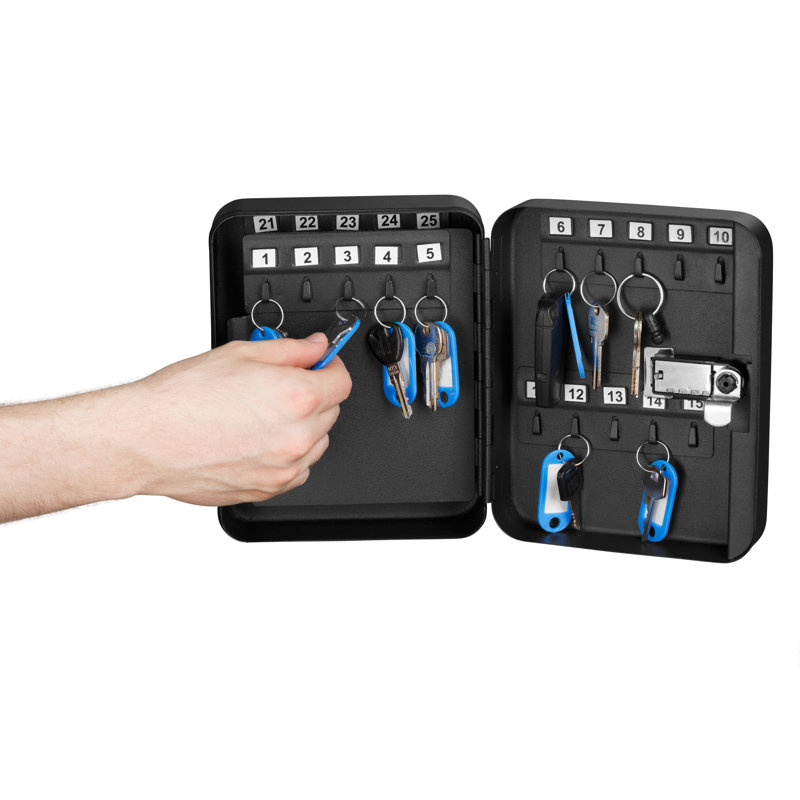 Key Cabinet with Dial / Combination Lock, Black