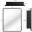 Armoire à miroir en métal à fixation murale ou encastrée-281037315