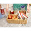 Panier en osier divisé panier tissé naturel jacinthe pour organiser la salle de bain Tablettes de cuisine Fournitures de bureau Organisation de tous les jours Paniers de rangement en osier Plateau rectangulaire à 4 sections
