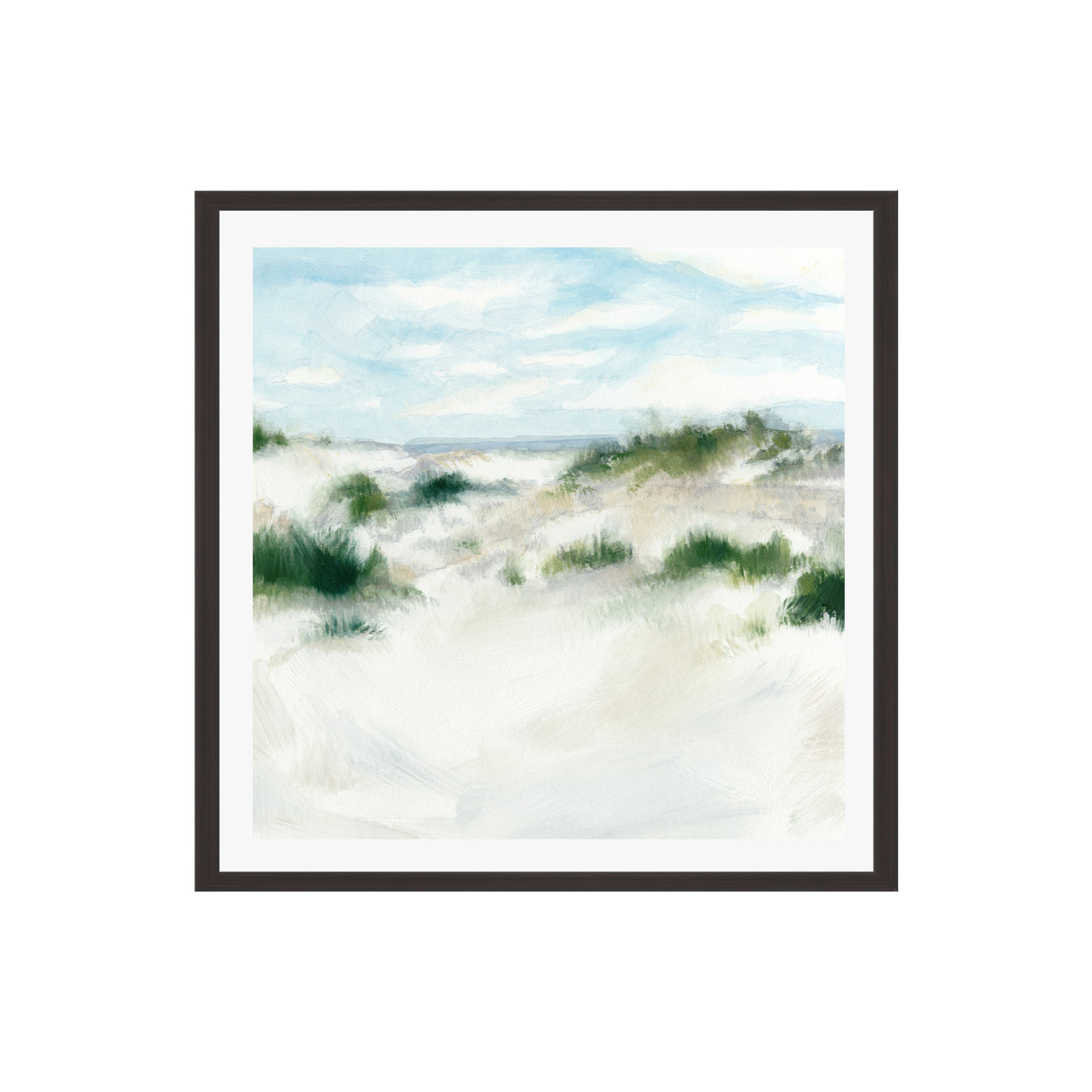 White Sands I by Megan Meagher, 20"H x 20"W, Espresso