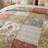 HoneiLife King Size 3‑Piece Paisley Farm Brown Handmade Patchwork Quilt Set, 100% Cotton Bedding Quilt with Matching Pillow Shams
