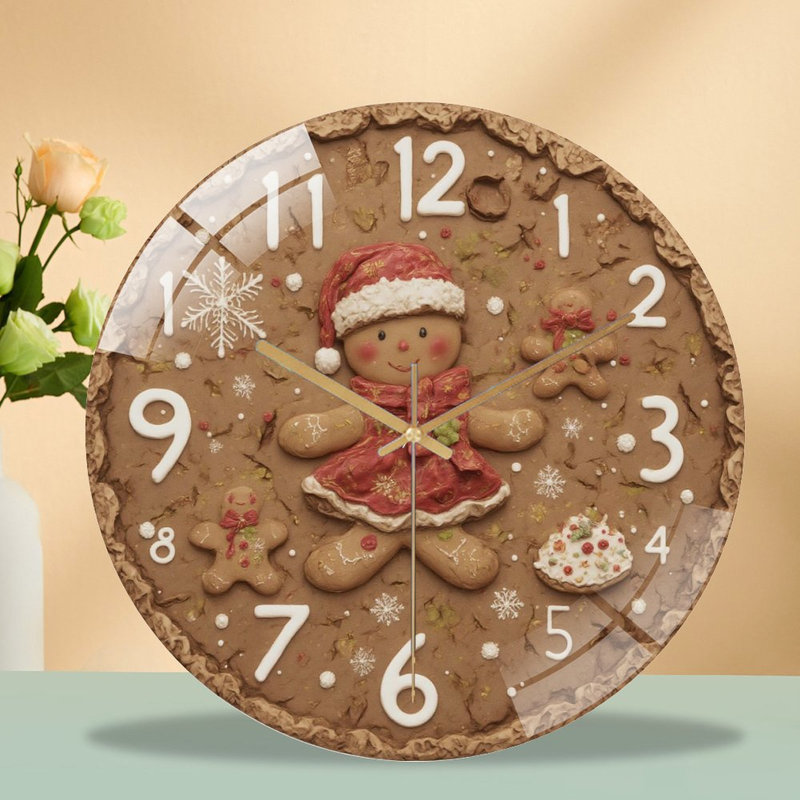 Clock-With - 12'' Modern Glass Wall Clock
