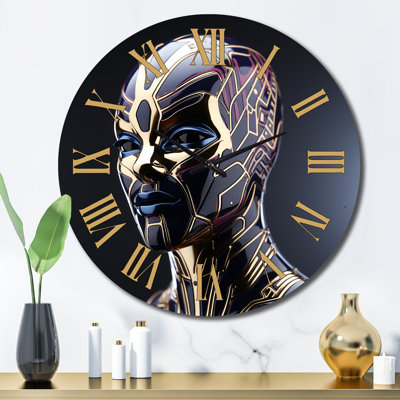 Horloge murale en métal Sci-Fi
