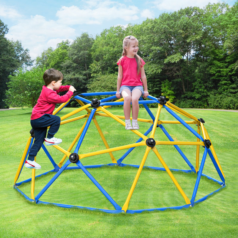 72" W Metal Climbing Dome for Kids Ages 3-10, Heavy Duty Outdoor Jungle Gym Playset, Supports 600lbs, Rust-Resistant Backyard Dome Climber