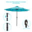 Parasol d'extérieur à DEL 9 pi Mirela pour terrasse, bord de piscine et patio Mirela-1417856739