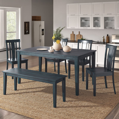 Alexa-Mae 6-Person Solid Wood Four-Leg Dining Set