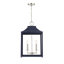 Luminaire à 3 lumières en bleu marine avec nickel poli Meridian-1941260991-2018960028