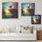 " Heart Sunset Landscape " Painting Print-350133477-350133476