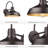 Exterior Barn Light – Oil Rubbed Bronze Farmhouse Wall Sconce, Porch Outdoor Wall Fixture, Gooseneck Wall Lamp, 2-Pack