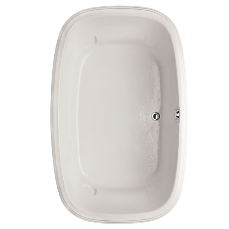 Sylvia 66'' L Soaking Bathtub, White, Polished Chrome