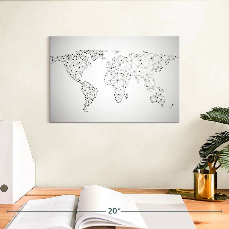 Carte du monde du réseau Aliaz, H 8 po x l 12 po