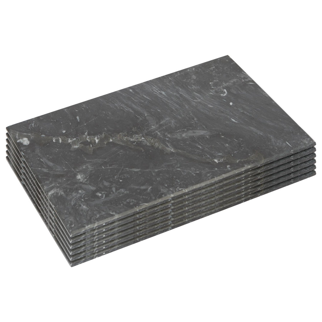 B&Q -  Marble Placemats30 X 20CmSet Of 6 Black Rectangular Placemats Dining Mat Table Mat Plate Serving Trays - Image 4